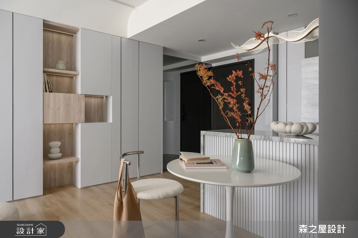 20坪新成屋(5年以下)＿現代風餐廳吧檯中島案例圖片＿森之屋室內設計＿森之屋_光影石語之2