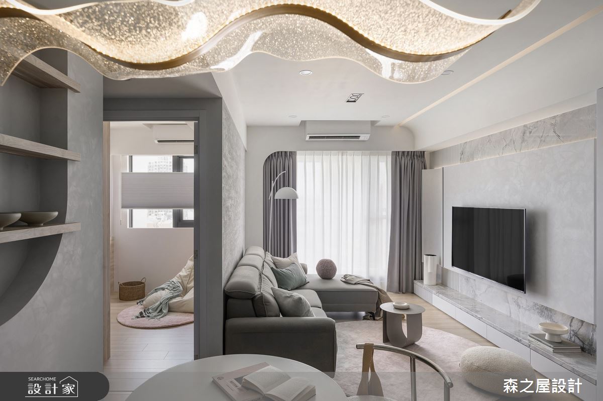 20坪新成屋(5年以下)＿現代風客廳餐廳案例圖片＿森之屋室內設計＿森之屋_光影石語之21