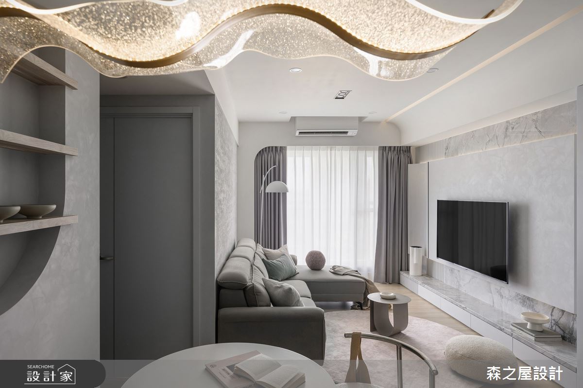 20坪新成屋(5年以下)＿現代風客廳餐廳案例圖片＿森之屋室內設計＿森之屋_光影石語之20