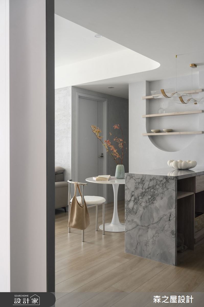 20坪新成屋(5年以下)＿現代風餐廳吧檯中島案例圖片＿森之屋室內設計＿森之屋_光影石語之24