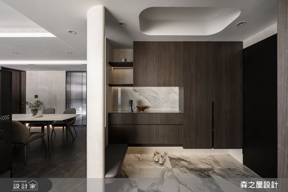 35坪毛胚屋＿現代風玄關餐廳案例圖片＿森之屋室內設計＿森之屋_雲影流光之1