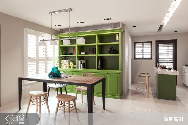 26坪新成屋(5年以下)＿美式風餐廳案例圖片＿FUGE GROUP 馥閣設計集團＿馥閣_用草綠、鮮黃色彩，打造輕快舒適美式風格之17