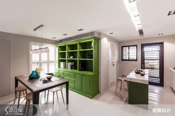 26坪新成屋(5年以下)＿美式風餐廳案例圖片＿FUGE GROUP 馥閣設計集團＿馥閣_用草綠、鮮黃色彩，打造輕快舒適美式風格之16