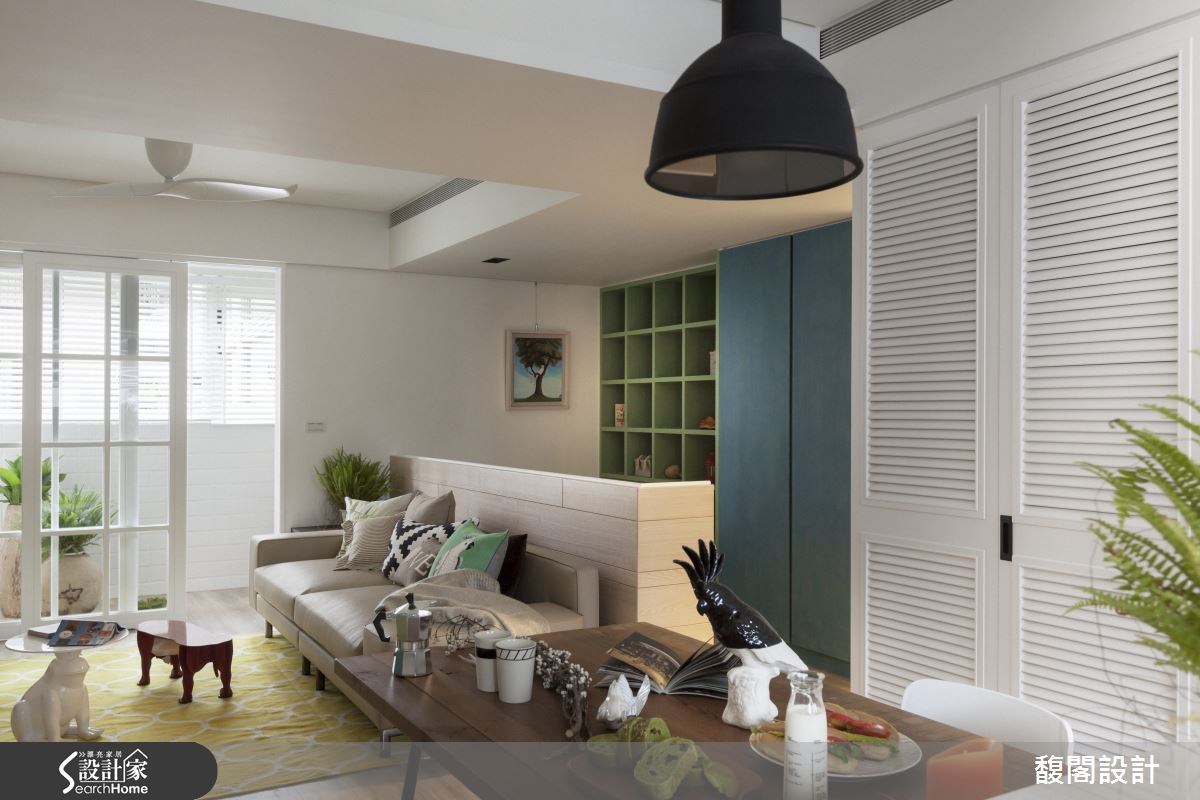 25坪老屋(16~30年)＿鄉村風客廳案例圖片＿FUGE GROUP 馥閣設計集團＿馥閣_繽紛色彩，一家人的童趣空間之4