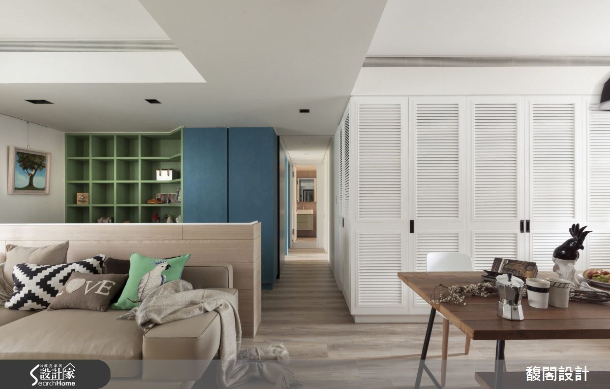 25坪老屋(16~30年)＿鄉村風客廳案例圖片＿FUGE GROUP 馥閣設計集團＿馥閣_繽紛色彩，一家人的童趣空間之5