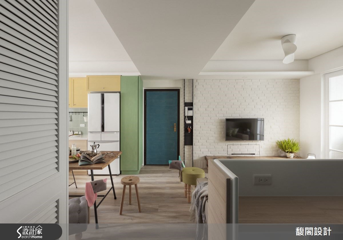 25坪老屋(16~30年)＿鄉村風走廊案例圖片＿FUGE GROUP 馥閣設計集團＿馥閣_繽紛色彩，一家人的童趣空間之12
