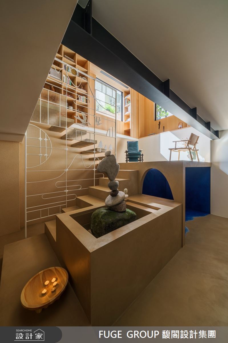 88坪老屋(16~30年)＿混搭風樓梯案例圖片＿FUGE GROUP 馥閣設計集團＿馥閣_拾光縮影Hometown in Miniature之19