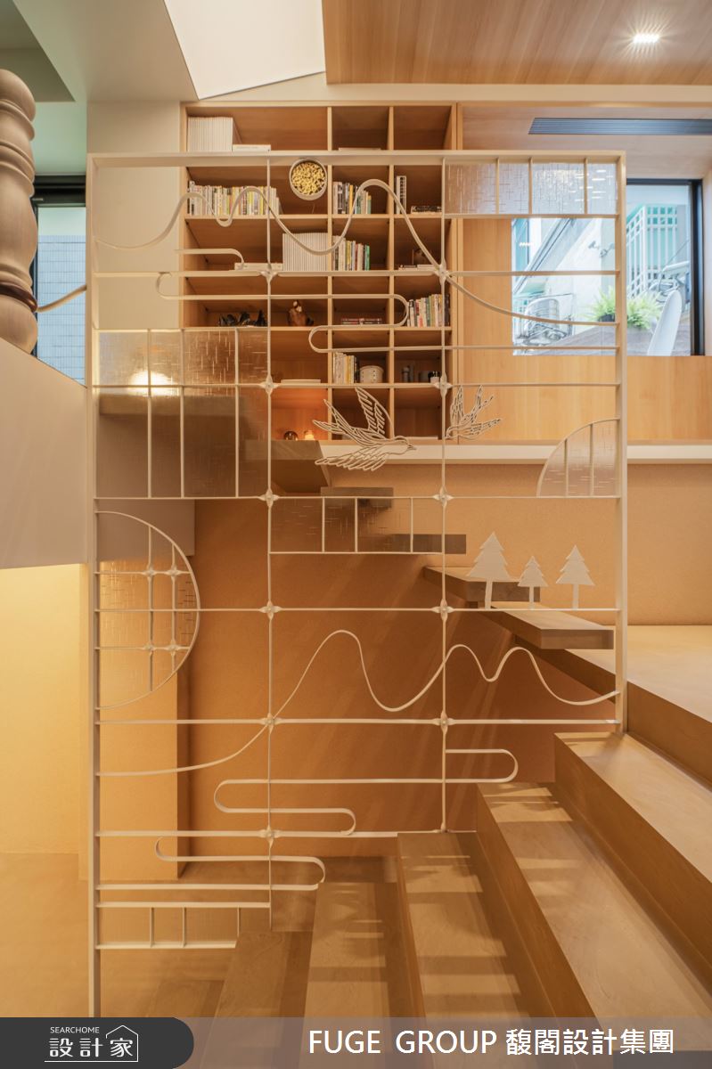 88坪老屋(16~30年)＿混搭風樓梯案例圖片＿FUGE GROUP 馥閣設計集團＿馥閣_拾光縮影Hometown in Miniature之20