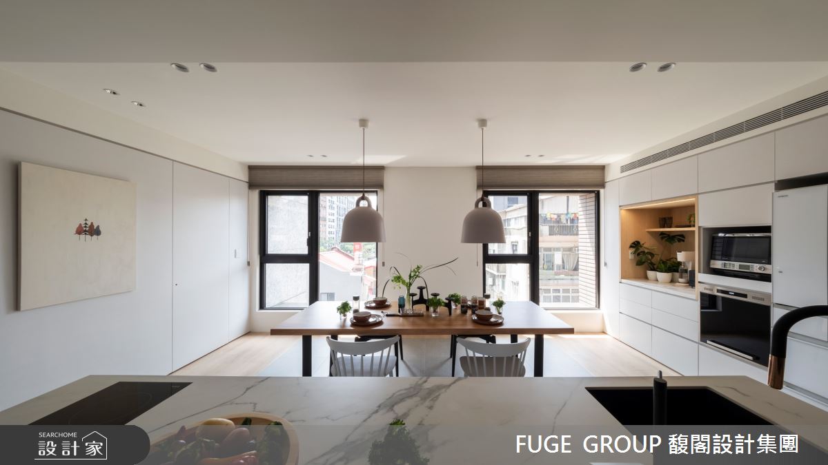 37坪新成屋(5年以下)＿現代風餐廳廚房中島案例圖片＿FUGE GROUP 馥閣設計集團＿馥閣_Closer之5