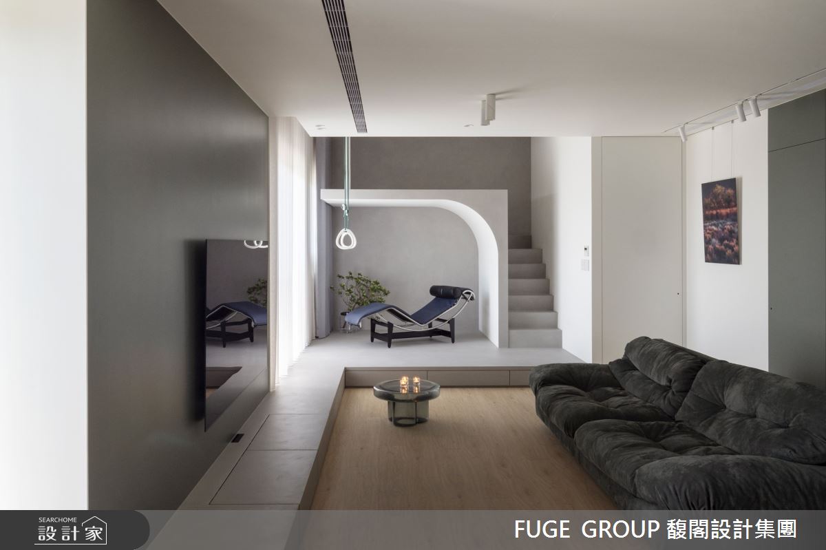新成屋(5年以下)＿現代風客廳樓梯多功能室案例圖片＿FUGE GROUP 馥閣設計集團＿馥閣_Swing之5
