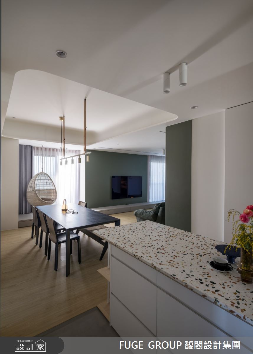 新成屋(5年以下)＿現代風客廳餐廳中島案例圖片＿FUGE GROUP 馥閣設計集團＿馥閣_Swing之12