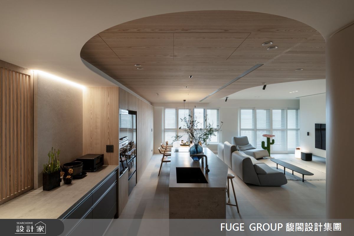 35坪新成屋(5年以下)＿混搭風客廳餐廳中島案例圖片＿FUGE GROUP 馥閣設計集團＿馥閣_He's A Keeper之3