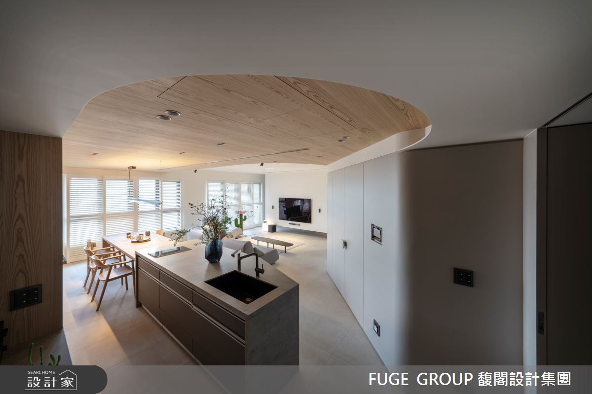 35坪新成屋(5年以下)＿混搭風客廳餐廳中島案例圖片＿FUGE GROUP 馥閣設計集團＿馥閣_He's A Keeper之7