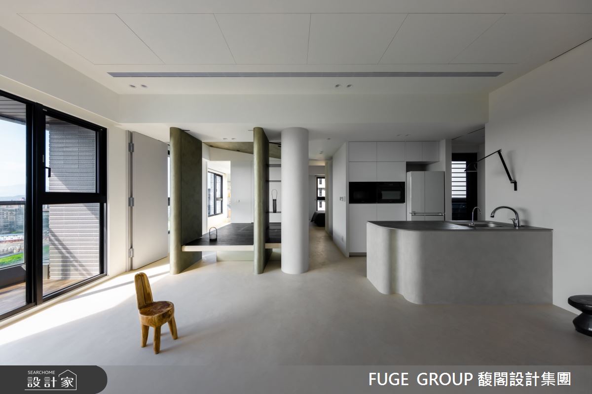 24坪毛胚屋＿簡約風客廳廚房臥室走廊中島案例圖片＿FUGE GROUP 馥閣設計集團＿馥閣_Oasis of Freedom 自由綠洲之12