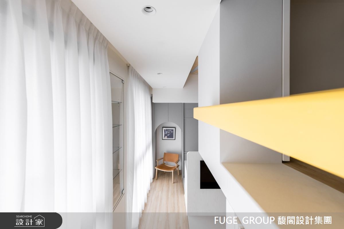 預售屋＿北歐風客廳案例圖片＿FUGE GROUP 馥閣設計集團＿馥閣_Steps for the Future（ft. #哈囉兔兔）之5