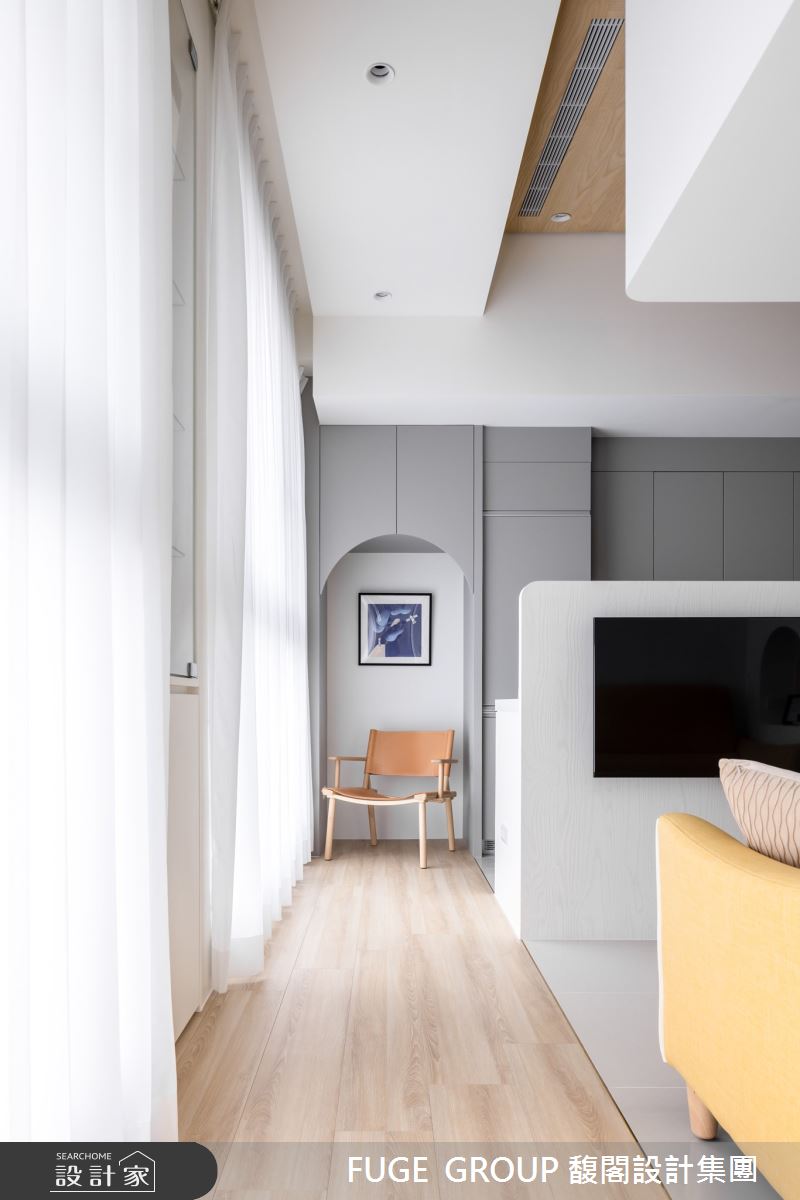 預售屋＿北歐風客廳案例圖片＿FUGE GROUP 馥閣設計集團＿馥閣_Steps for the Future（ft. #哈囉兔兔）之6