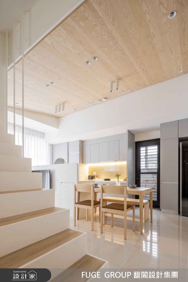 預售屋＿北歐風餐廳廚房樓梯案例圖片＿FUGE GROUP 馥閣設計集團＿馥閣_Steps for the Future（ft. #哈囉兔兔）之9