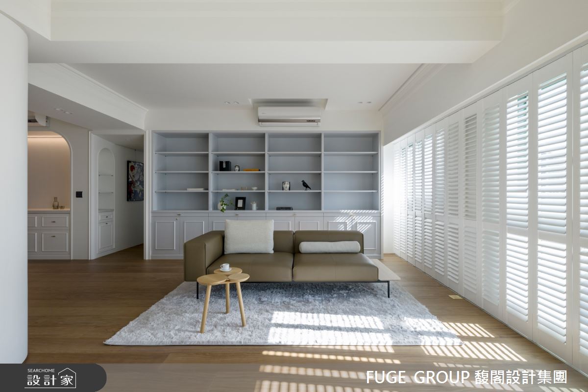 41坪中古屋(5~15年)＿美式風客廳案例圖片＿FUGE GROUP 馥閣設計集團＿馥閣_光影中的光陰 Chill White Warmth之2