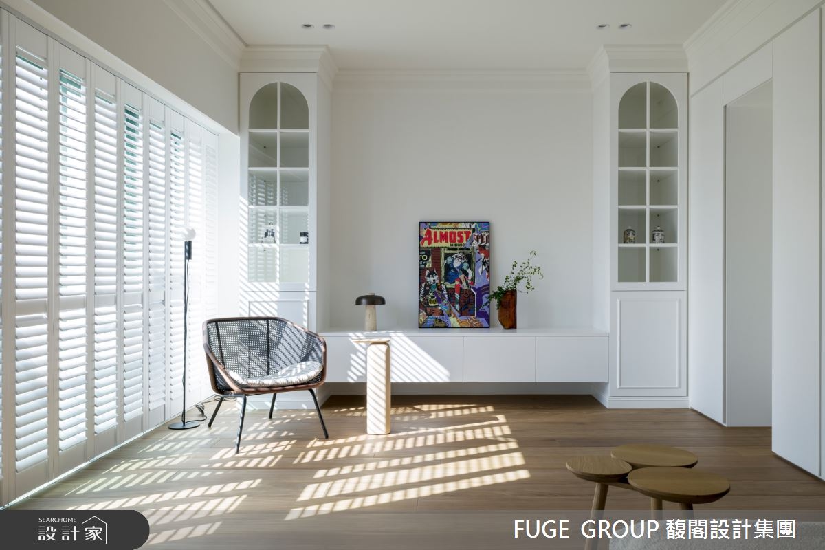 41坪中古屋(5~15年)＿美式風客廳案例圖片＿FUGE GROUP 馥閣設計集團＿馥閣_光影中的光陰 Chill White Warmth之4