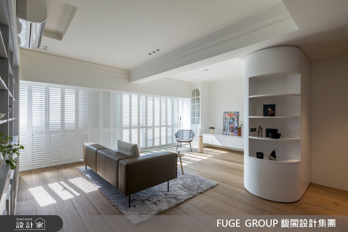 41坪中古屋(5~15年)＿美式風客廳案例圖片＿FUGE GROUP 馥閣設計集團＿馥閣_光影中的光陰 Chill White Warmth之7