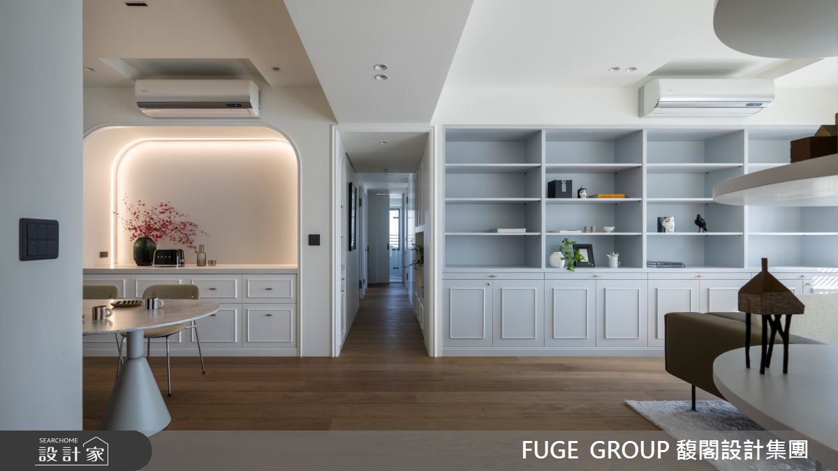41坪中古屋(5~15年)＿美式風客廳餐廳走廊案例圖片＿FUGE GROUP 馥閣設計集團＿馥閣_光影中的光陰 Chill White Warmth之9
