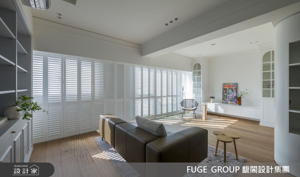41坪中古屋(5~15年)＿美式風客廳案例圖片＿FUGE GROUP 馥閣設計集團＿馥閣_光影中的光陰 Chill White Warmth之15