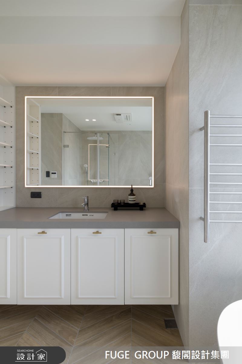41坪中古屋(5~15年)＿美式風浴室案例圖片＿FUGE GROUP 馥閣設計集團＿馥閣_光影中的光陰 Chill White Warmth之26