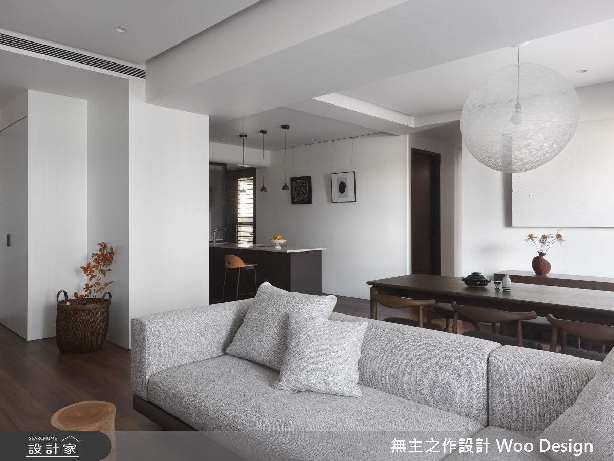 38坪預售屋＿現代簡約風客廳餐廳中島案例圖片＿無主之作空間設計＿無主之作_02之8