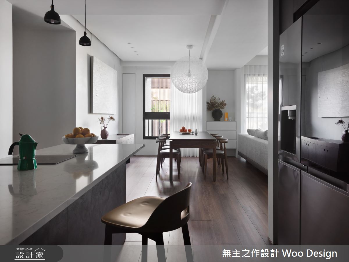 38坪預售屋＿現代簡約風餐廳中島案例圖片＿無主之作空間設計＿無主之作_02之11