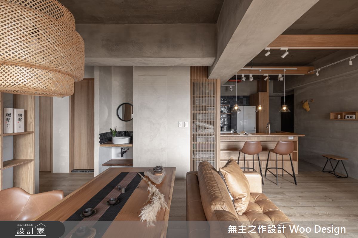 25坪預售屋＿日式無印風客廳餐廳書房中島案例圖片＿無主之作空間設計＿無主之作_05之11