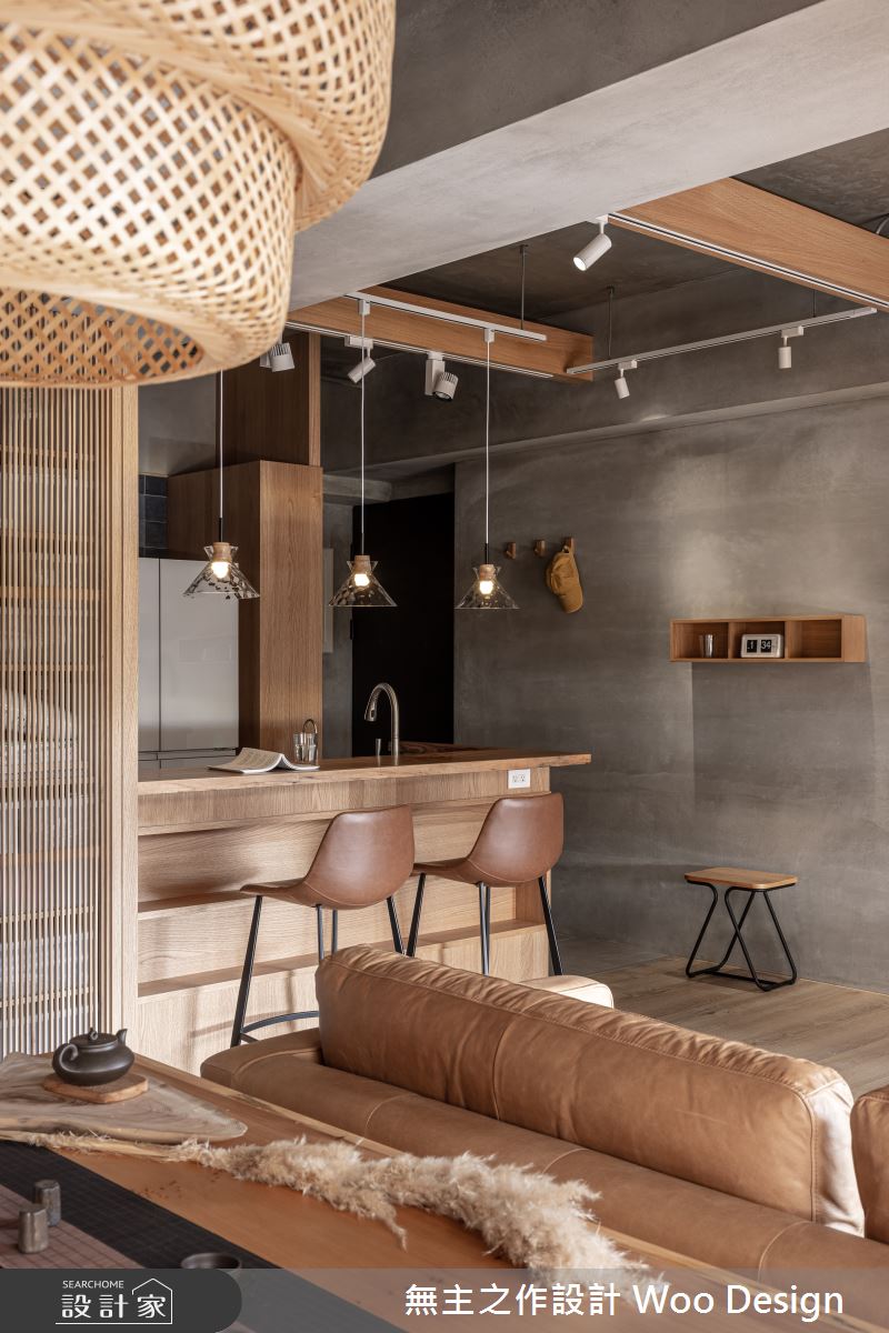 25坪預售屋＿日式無印風客廳餐廳書房中島案例圖片＿無主之作空間設計＿無主之作_05之4