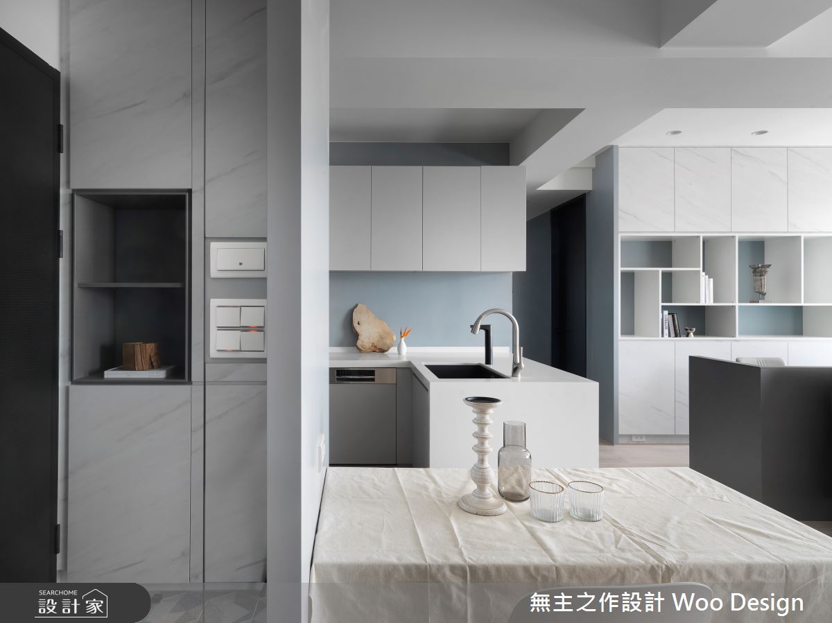 29坪新成屋(5年以下)＿簡約風玄關餐廳廚房中島案例圖片＿無主之作空間設計＿無主之作_08之12