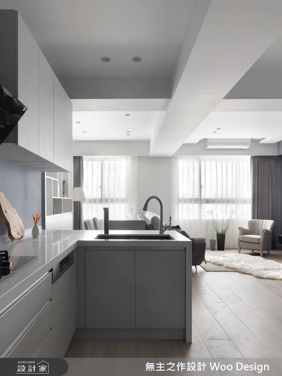29坪新成屋(5年以下)＿簡約風廚房中島案例圖片＿無主之作空間設計＿無主之作_08之13