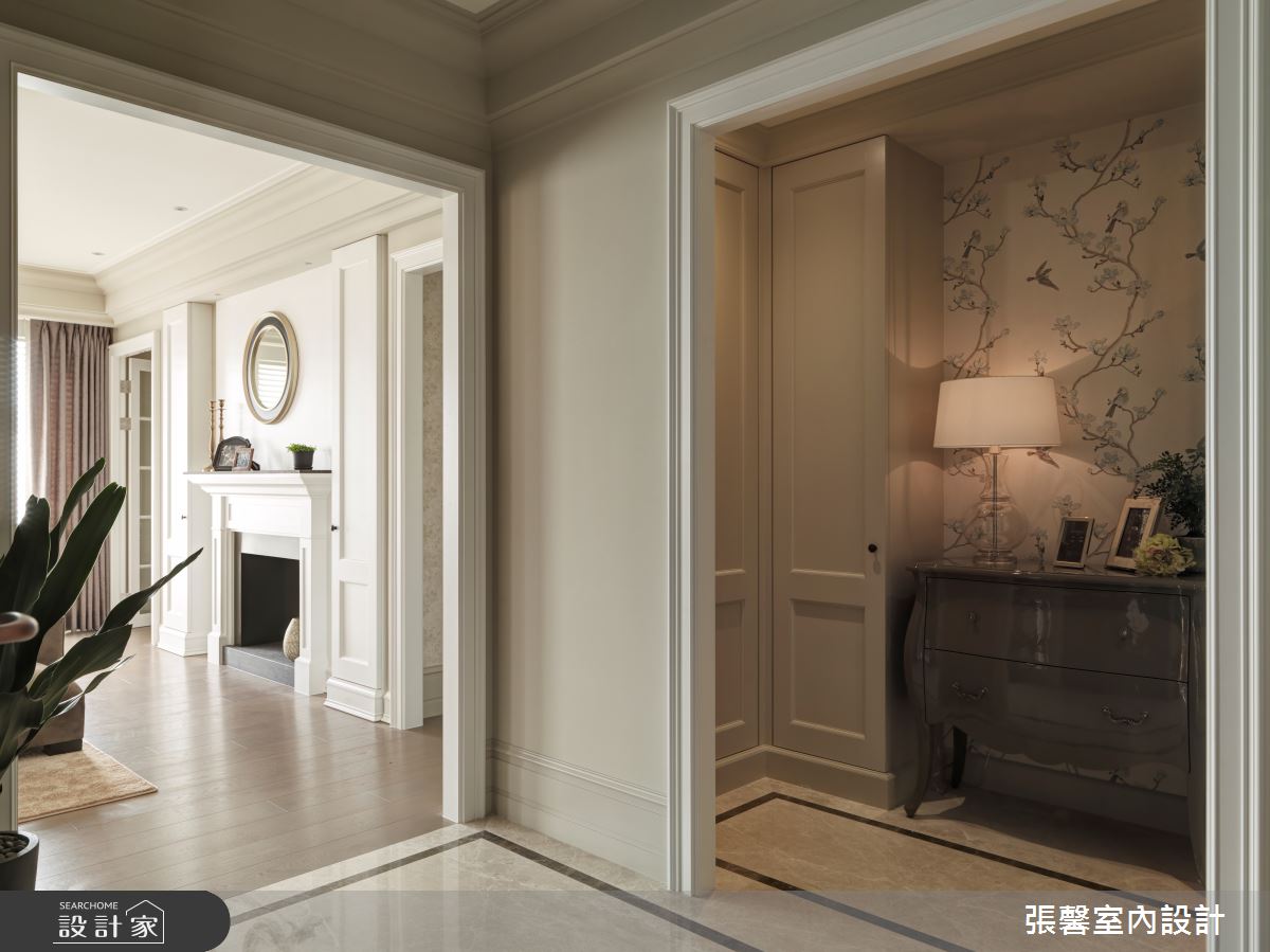 81坪預售屋＿美式風玄關案例圖片＿張馨室內設計/瀚觀室內裝修設計工程有限公司＿張馨_三個女人的家之2