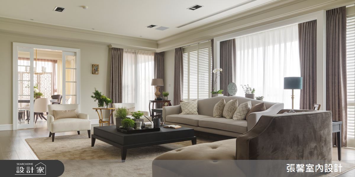 81坪預售屋＿美式風客廳案例圖片＿張馨室內設計/瀚觀室內裝修設計工程有限公司＿張馨_三個女人的家之3