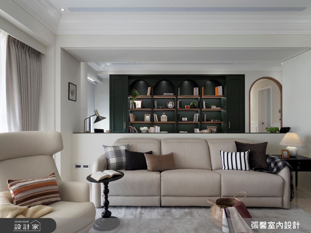 42坪預售屋＿美式風客廳案例圖片＿張馨室內設計/瀚觀室內裝修設計工程有限公司＿張馨_白光絮語之10