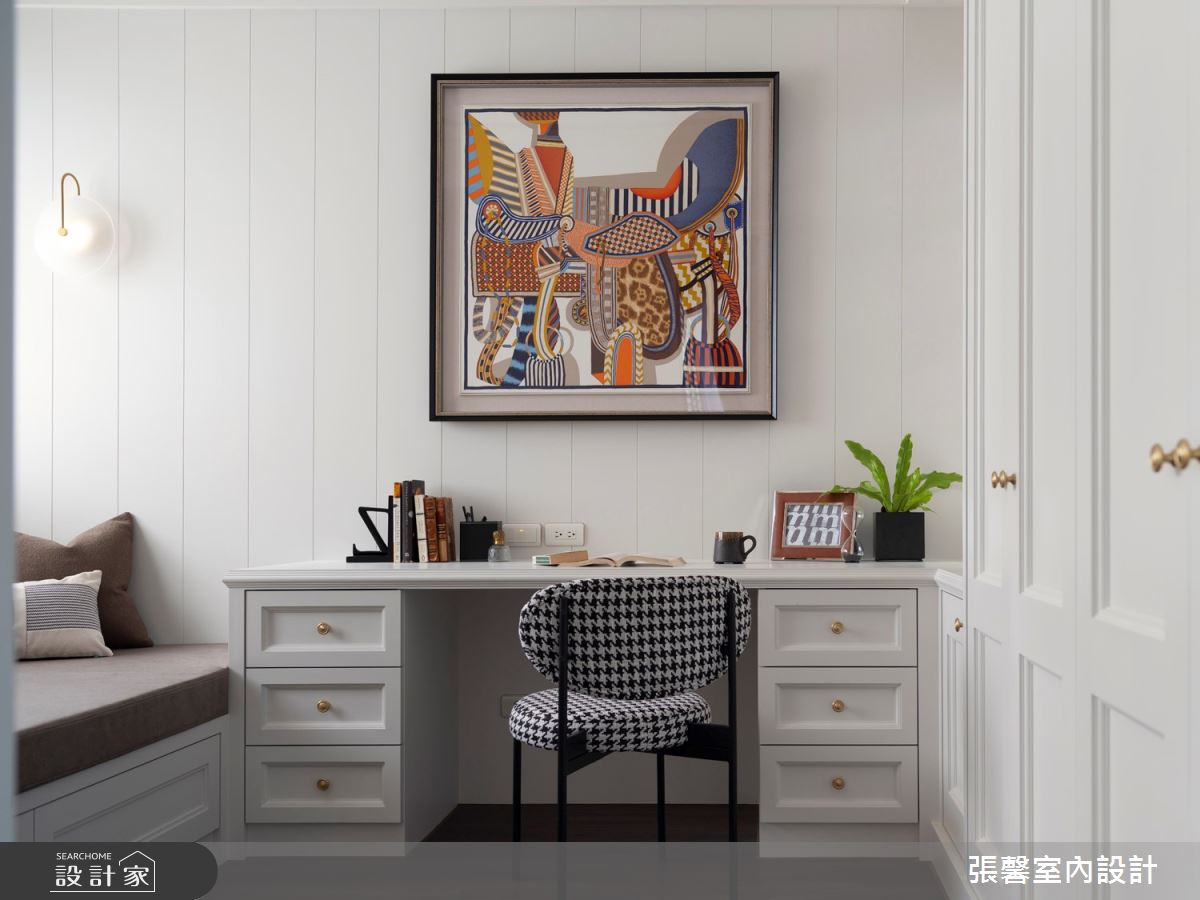 35坪新成屋(5年以下)＿美式風書房案例圖片＿張馨室內設計/瀚觀室內裝修設計工程有限公司＿張馨_勾勒 微醺生活之10
