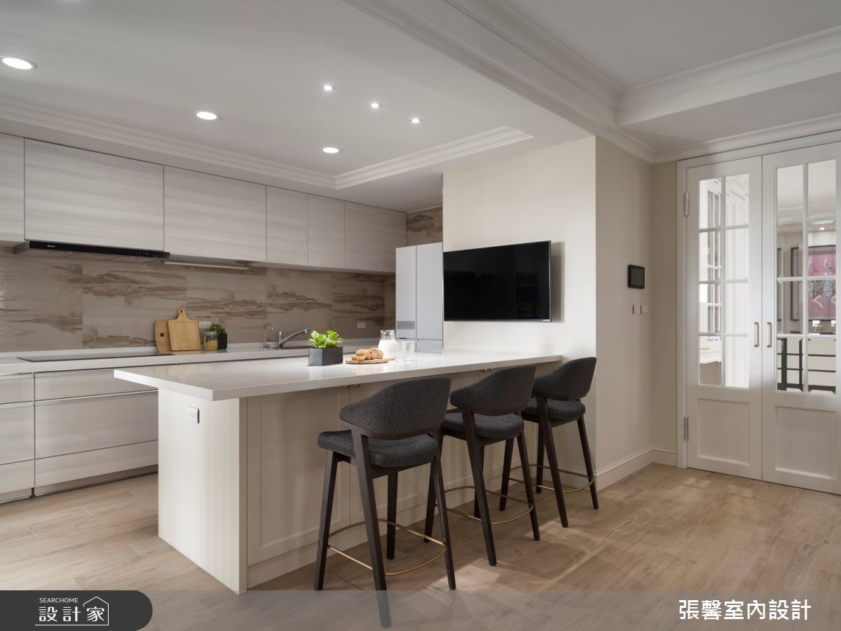 35坪新成屋(5年以下)＿美式風餐廳廚房中島案例圖片＿張馨室內設計/瀚觀室內裝修設計工程有限公司＿張馨_勾勒 微醺生活之14