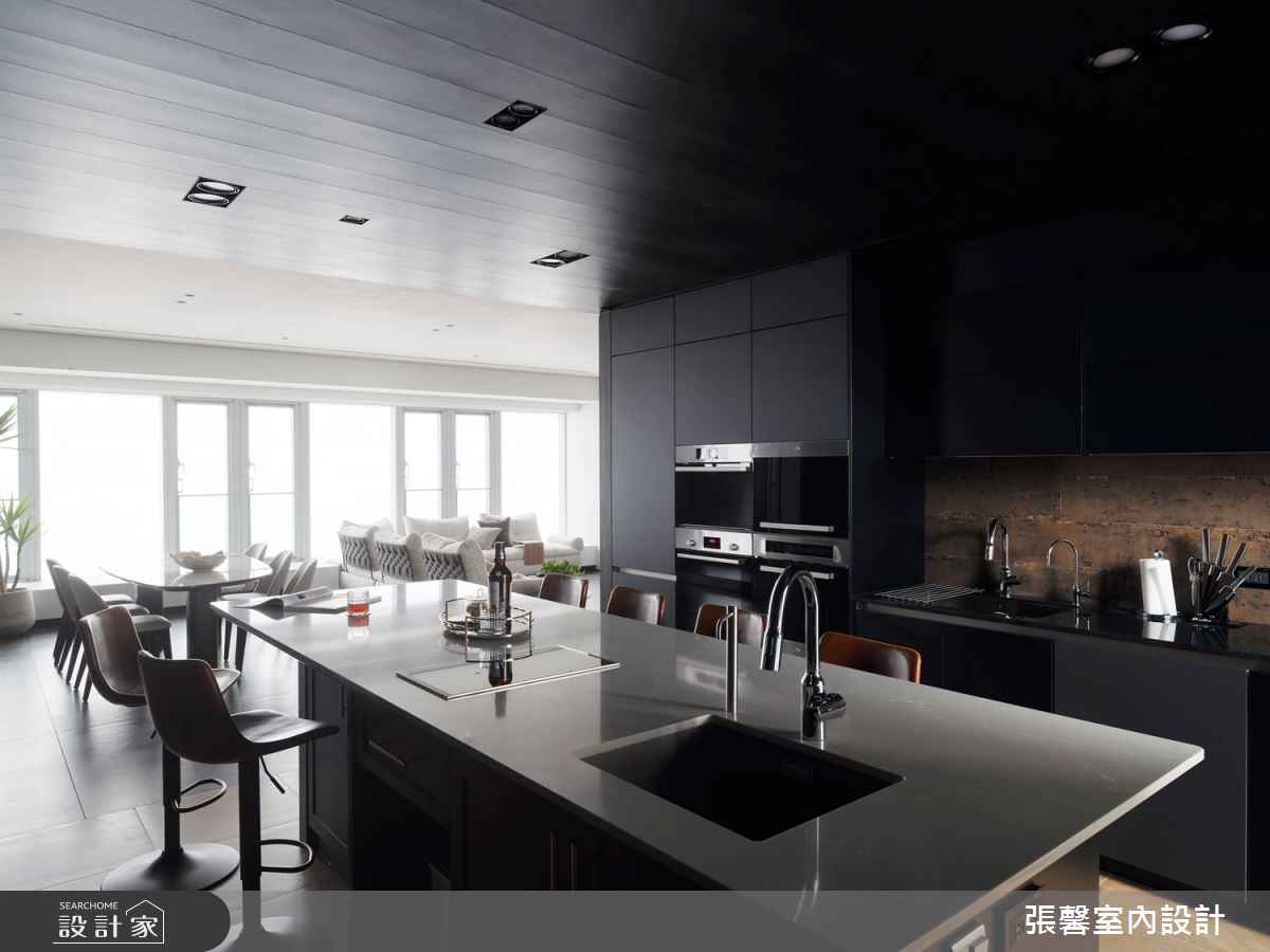 75坪毛胚屋＿現代風客廳餐廳廚房吧檯中島案例圖片＿張馨室內設計/瀚觀室內裝修設計工程有限公司＿張馨_續集之15