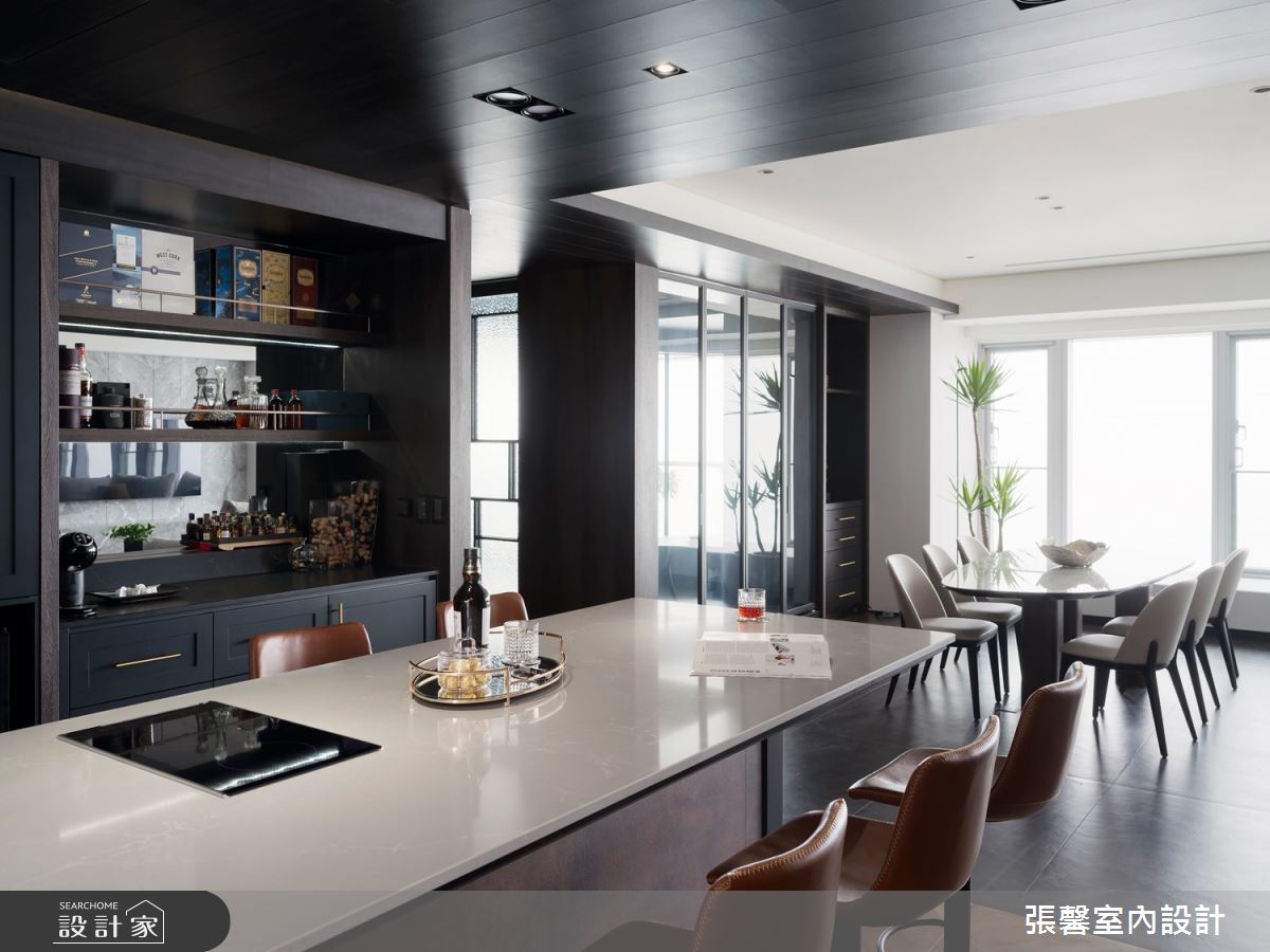 75坪毛胚屋＿現代風餐廳吧檯中島案例圖片＿張馨室內設計/瀚觀室內裝修設計工程有限公司＿張馨_續集之14
