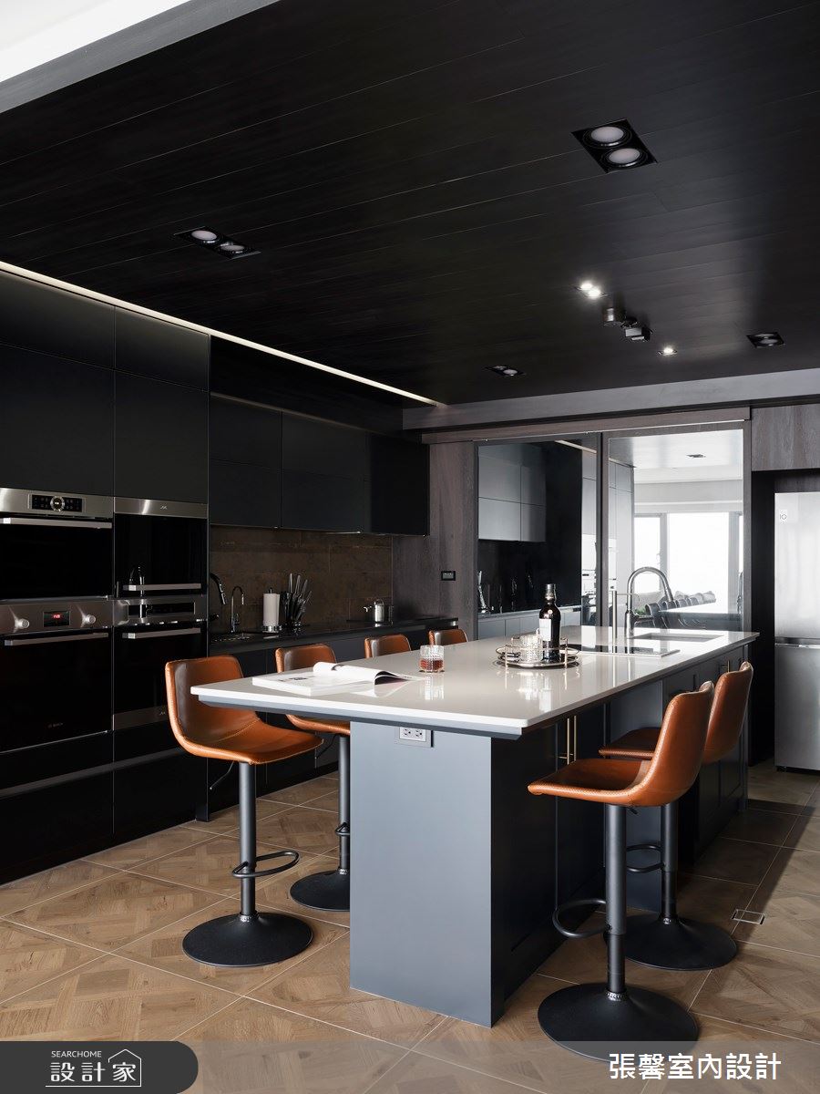 75坪毛胚屋＿現代風廚房吧檯中島案例圖片＿張馨室內設計/瀚觀室內裝修設計工程有限公司＿張馨_續集之11