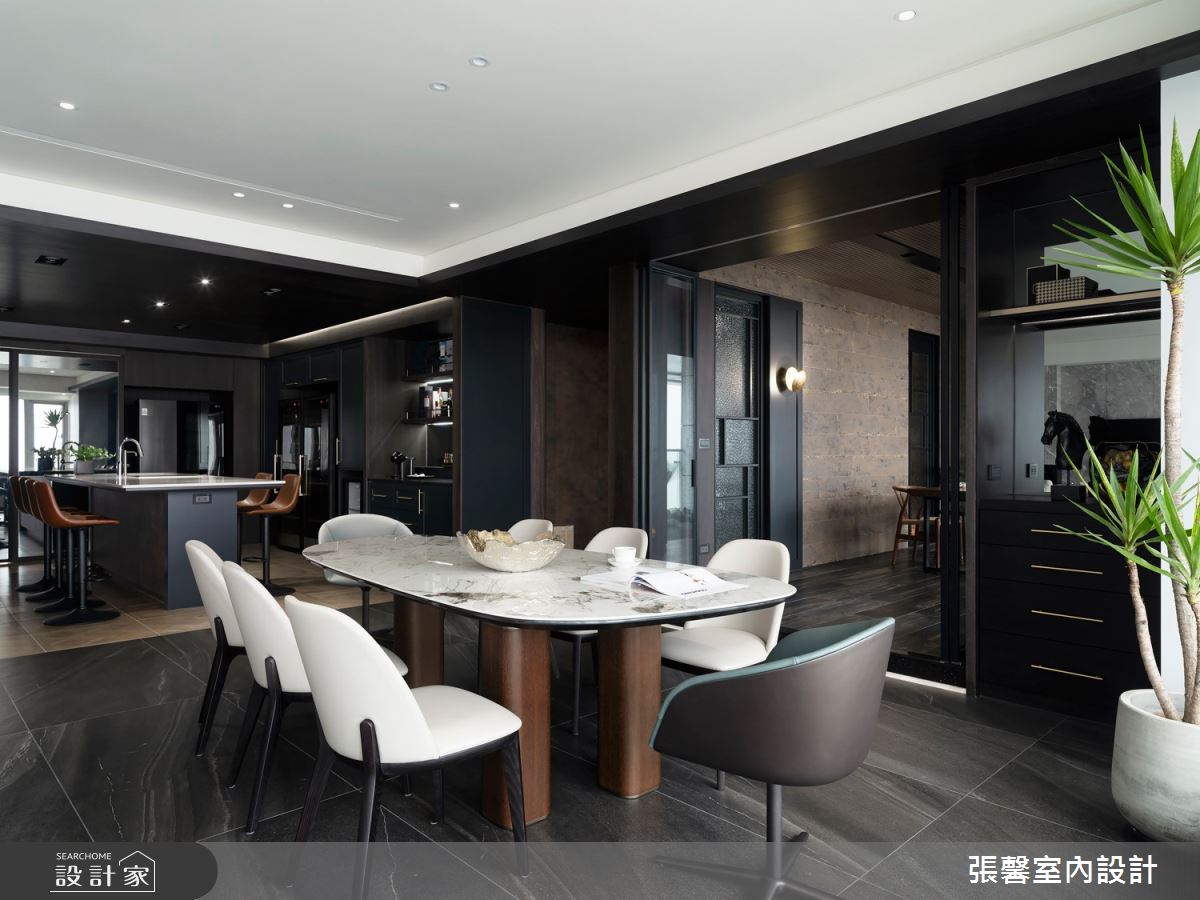 75坪毛胚屋＿現代風餐廳廚房吧檯中島案例圖片＿張馨室內設計/瀚觀室內裝修設計工程有限公司＿張馨_續集之19