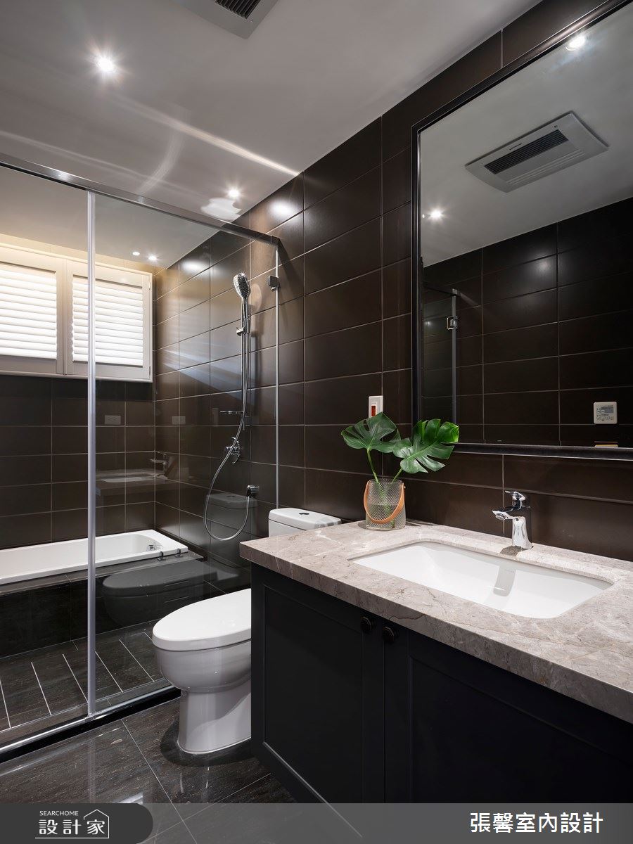 新成屋(5年以下)＿美式風浴室案例圖片＿張馨室內設計/瀚觀室內裝修設計工程有限公司＿張馨_沐光調之46