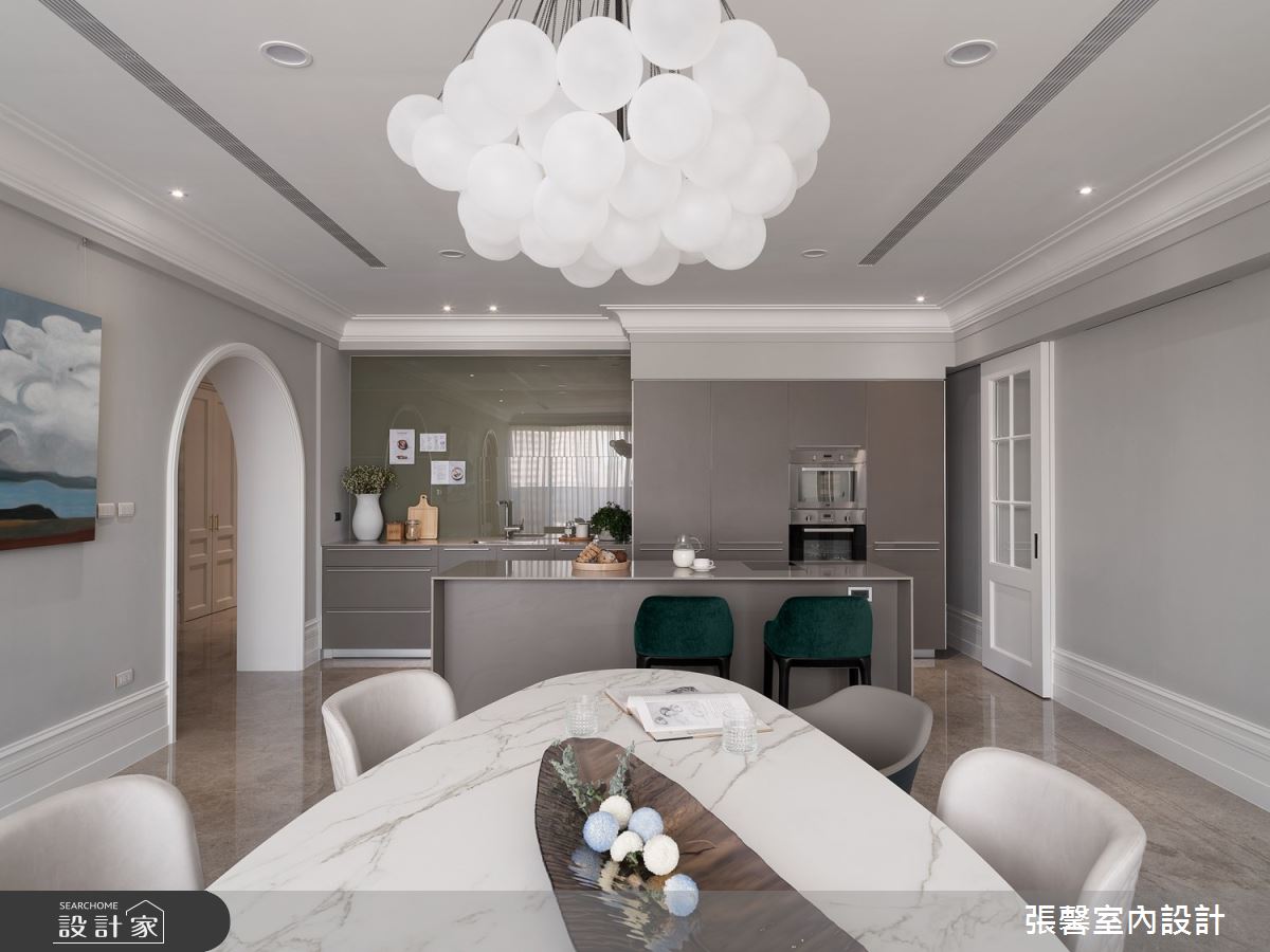 新成屋(5年以下)＿美式風餐廳廚房吧檯中島案例圖片＿張馨室內設計/瀚觀室內裝修設計工程有限公司＿張馨_童畫故事之16