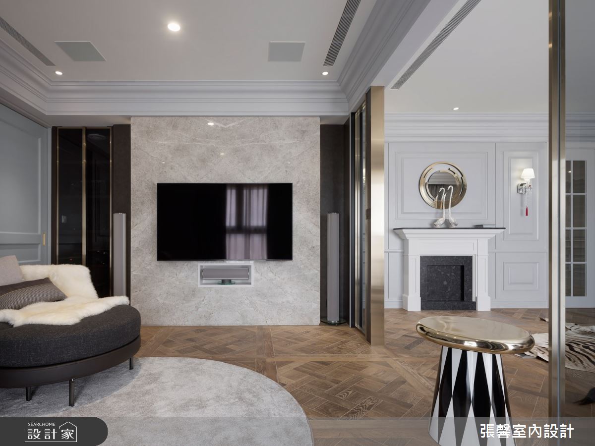 68坪毛胚屋＿美式風客廳案例圖片＿張馨室內設計/瀚觀室內裝修設計工程有限公司＿張馨_華爾滋圓舞曲之18