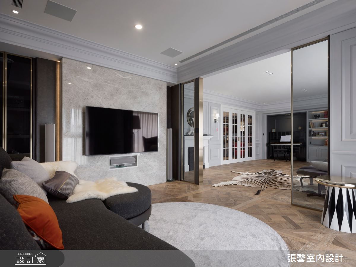 68坪毛胚屋＿美式風客廳案例圖片＿張馨室內設計/瀚觀室內裝修設計工程有限公司＿張馨_華爾滋圓舞曲之19