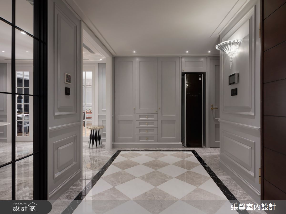 68坪毛胚屋＿美式風玄關案例圖片＿張馨室內設計/瀚觀室內裝修設計工程有限公司＿張馨_華爾滋圓舞曲之2