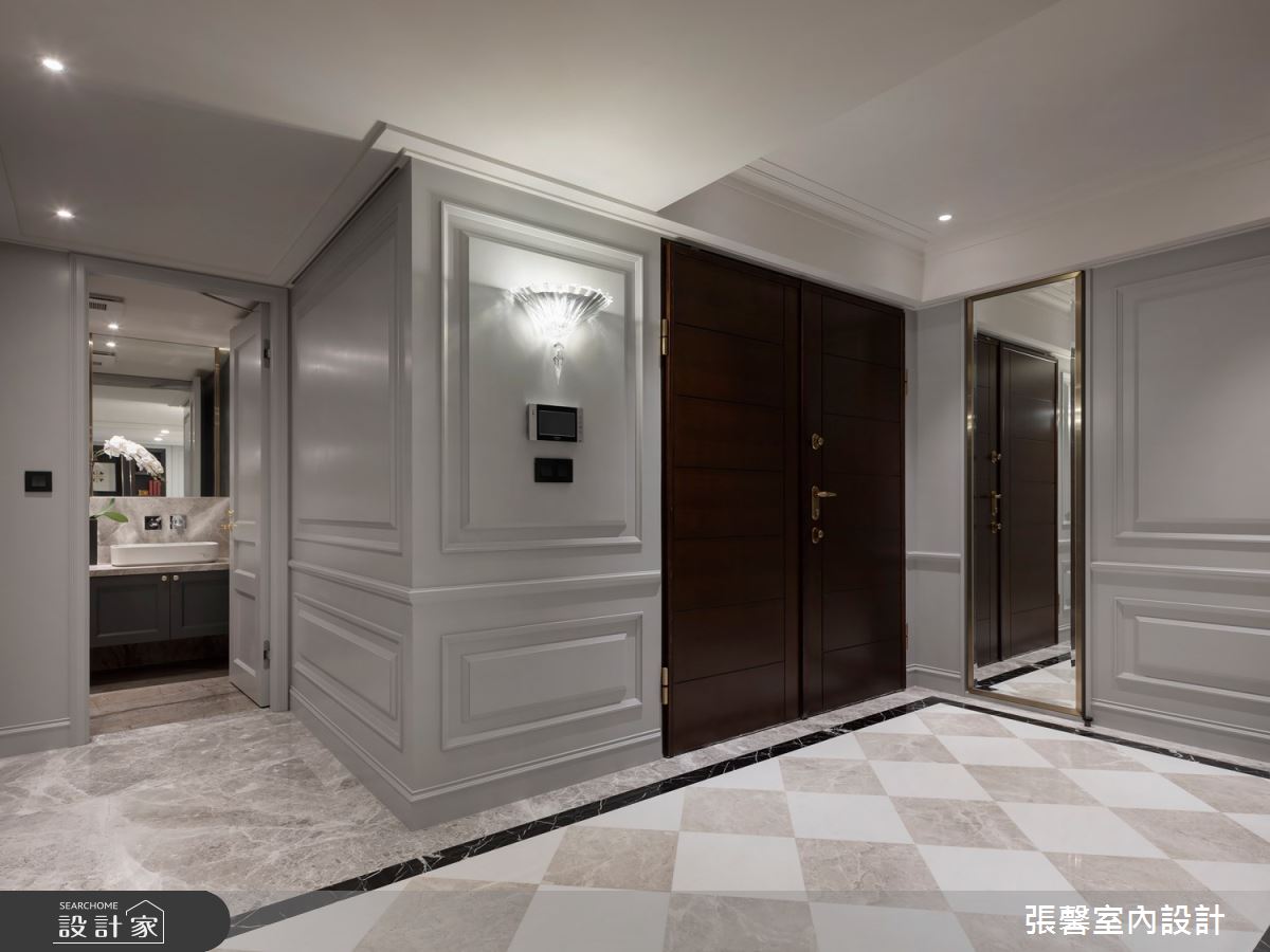 68坪毛胚屋＿美式風玄關案例圖片＿張馨室內設計/瀚觀室內裝修設計工程有限公司＿張馨_華爾滋圓舞曲之3