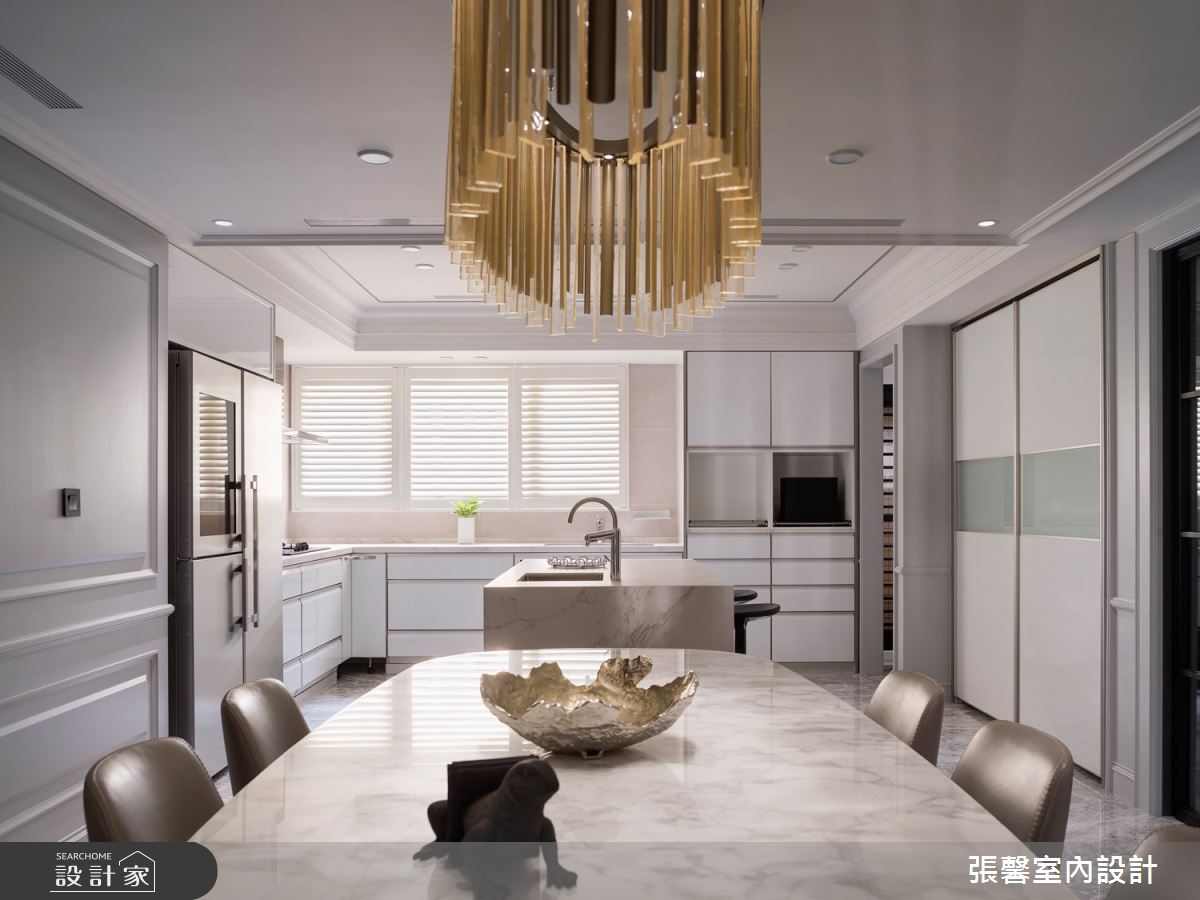 68坪毛胚屋＿美式風餐廳廚房中島案例圖片＿張馨室內設計/瀚觀室內裝修設計工程有限公司＿張馨_華爾滋圓舞曲之9
