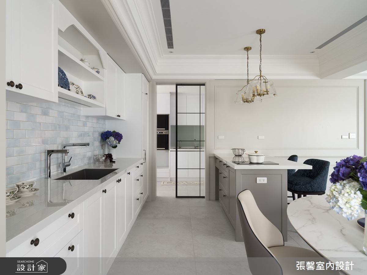 73坪毛胚屋＿美式風餐廳廚房中島案例圖片＿張馨室內設計/瀚觀室內裝修設計工程有限公司＿張馨_心嚮 歸旅之18